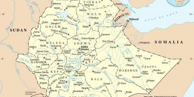 Politická mapa Etiópia