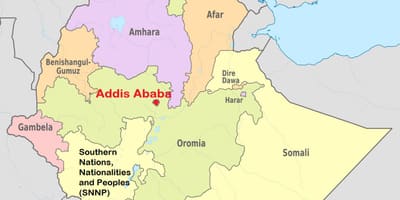 Addis abebe Etiópia mapa sveta