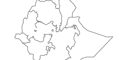 Prázdna mapa Etiópia