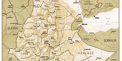 Mapa Etiópia mapu staré