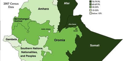 Mapa Etiópskej kmene
