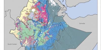 Mapa pôdnej mape Etiópia